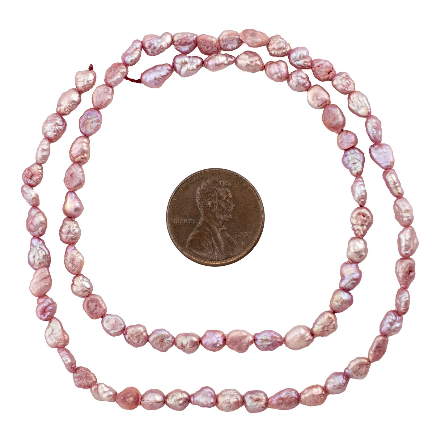 The Bead Chest Japanese Rice Pearl Beads: Vintage Dark Rose 4mm Elegance | Full Strand