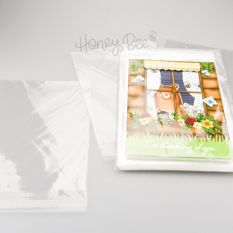 5&#x22; x 7&#x22; Crystal Clear Cello Bags 100 Pk - A7+ Fits A7 Card and Envelope 5 7/16&#x22; x 7 1/4&#x22;
