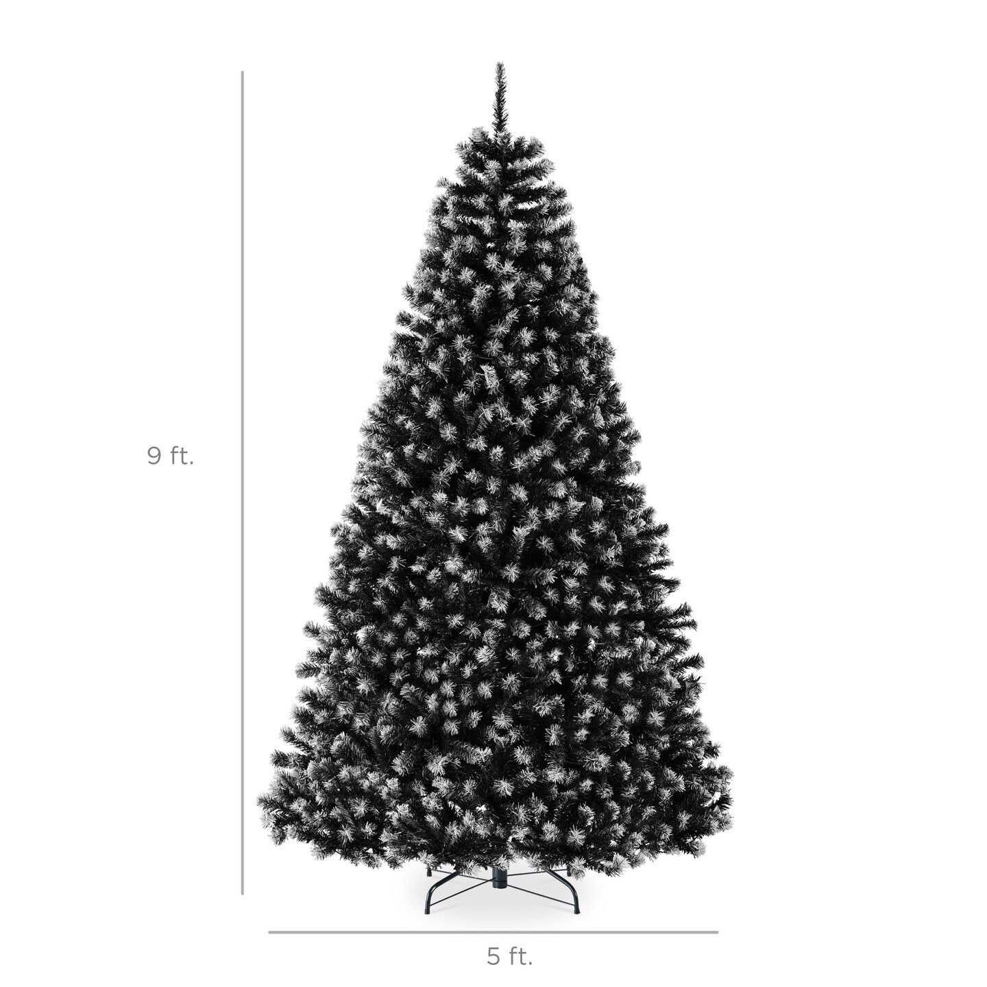 Best Choice Products Artificial Frosted Christmas Tree, Premium Unlit Spruce Design, Dense Branches &#x2013; Black Spruce&#x200B;