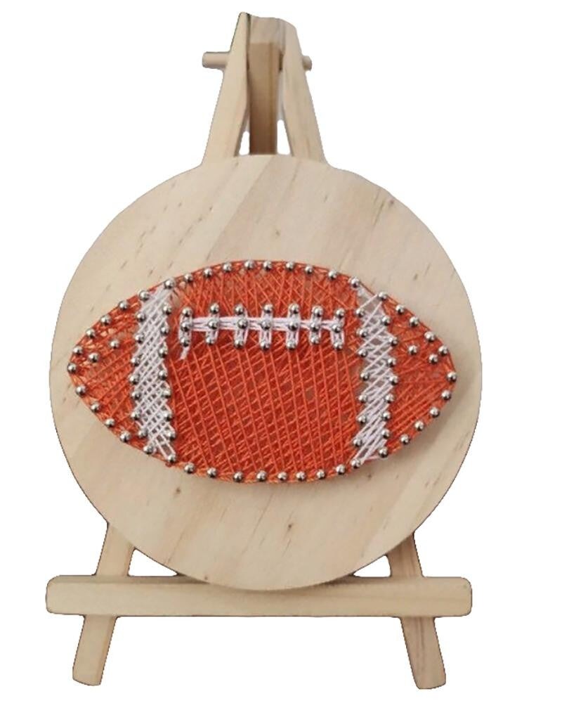 String Art DIY Kit with Stand - Football. Wizardi Craft Kit F07-M12-1-DHAA28284