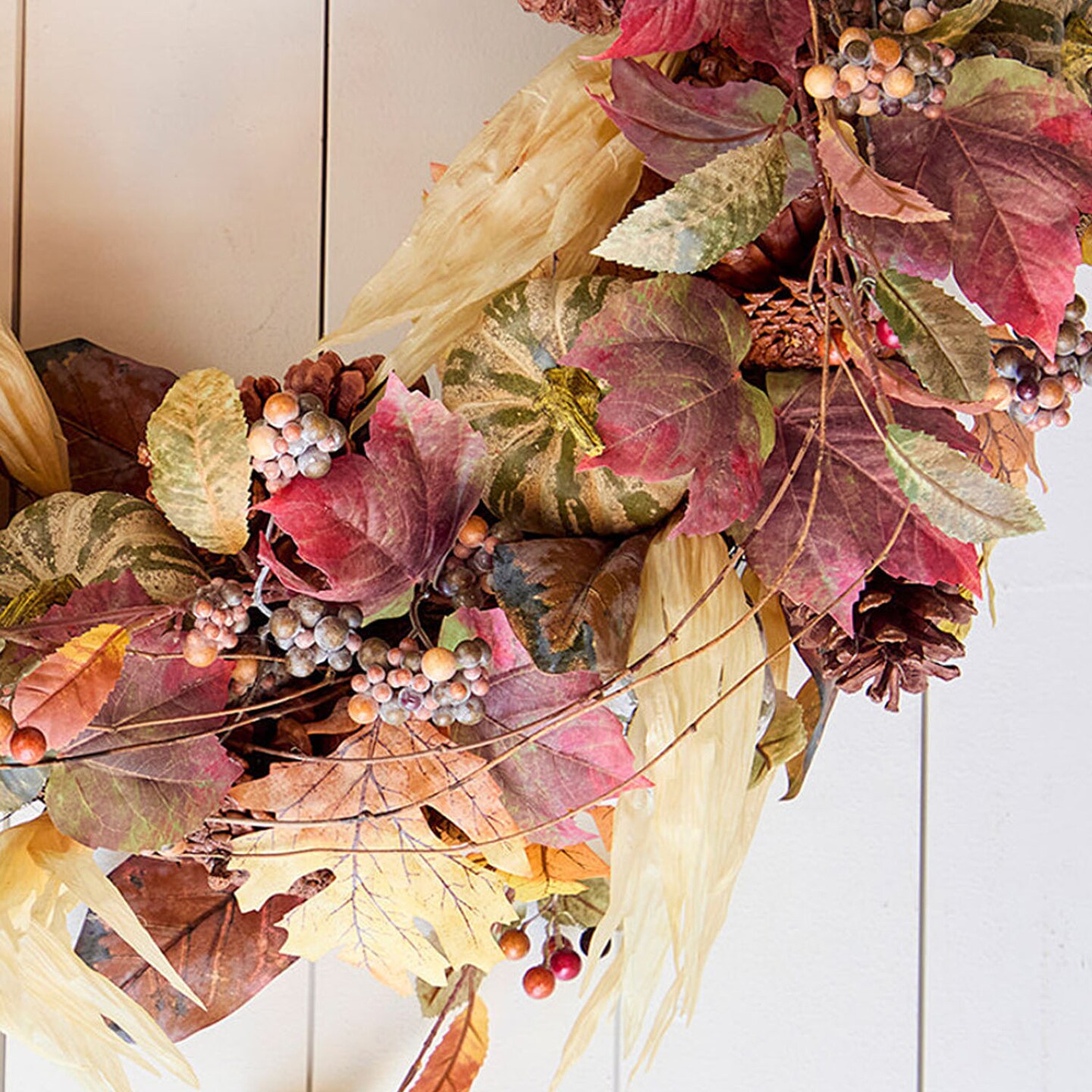 25" Farmhouse Autumn Wreath Rustic Fall Harvest Door Decoration