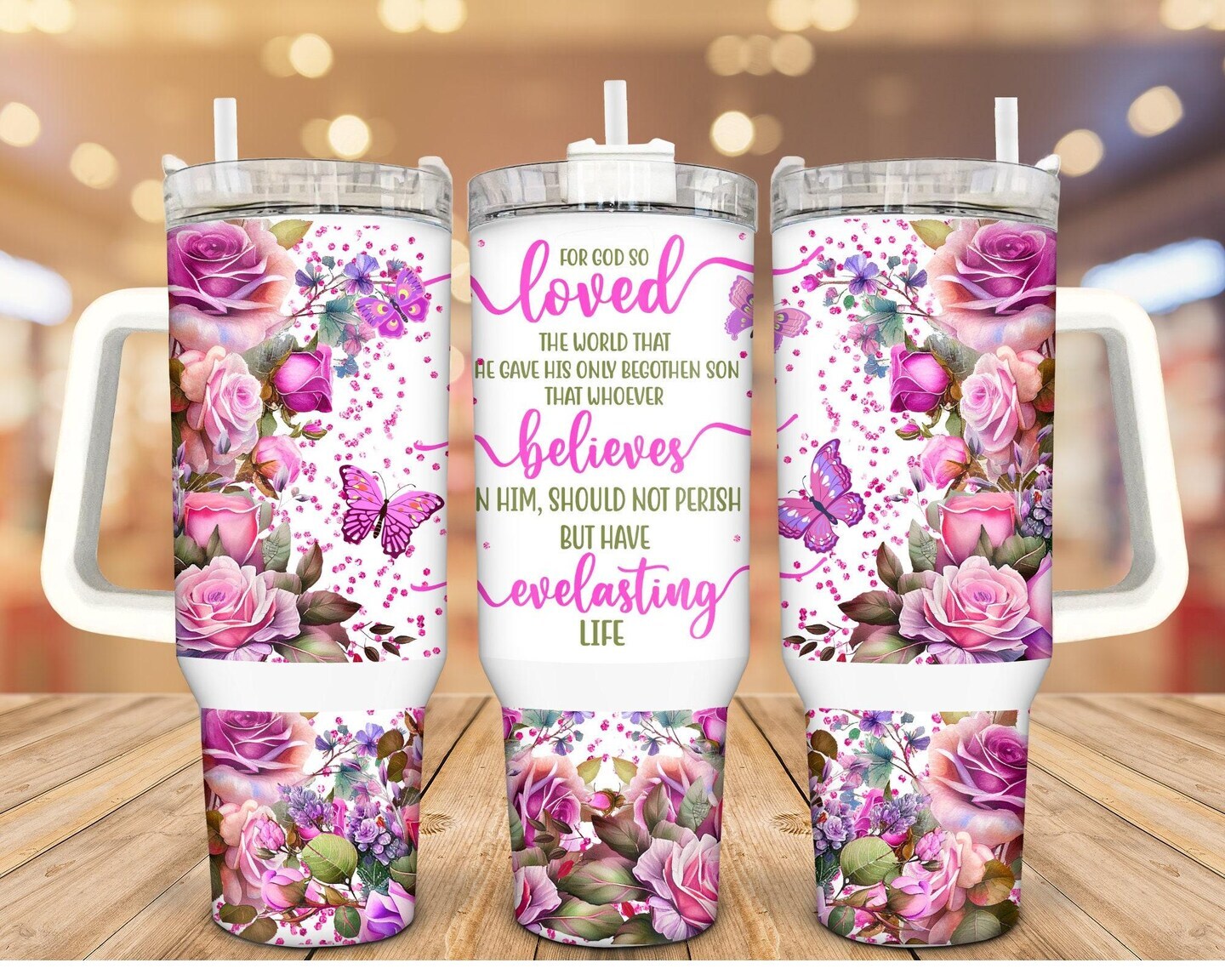 For God So Loved The World Stainless Steel Tumbler, 40 Oz