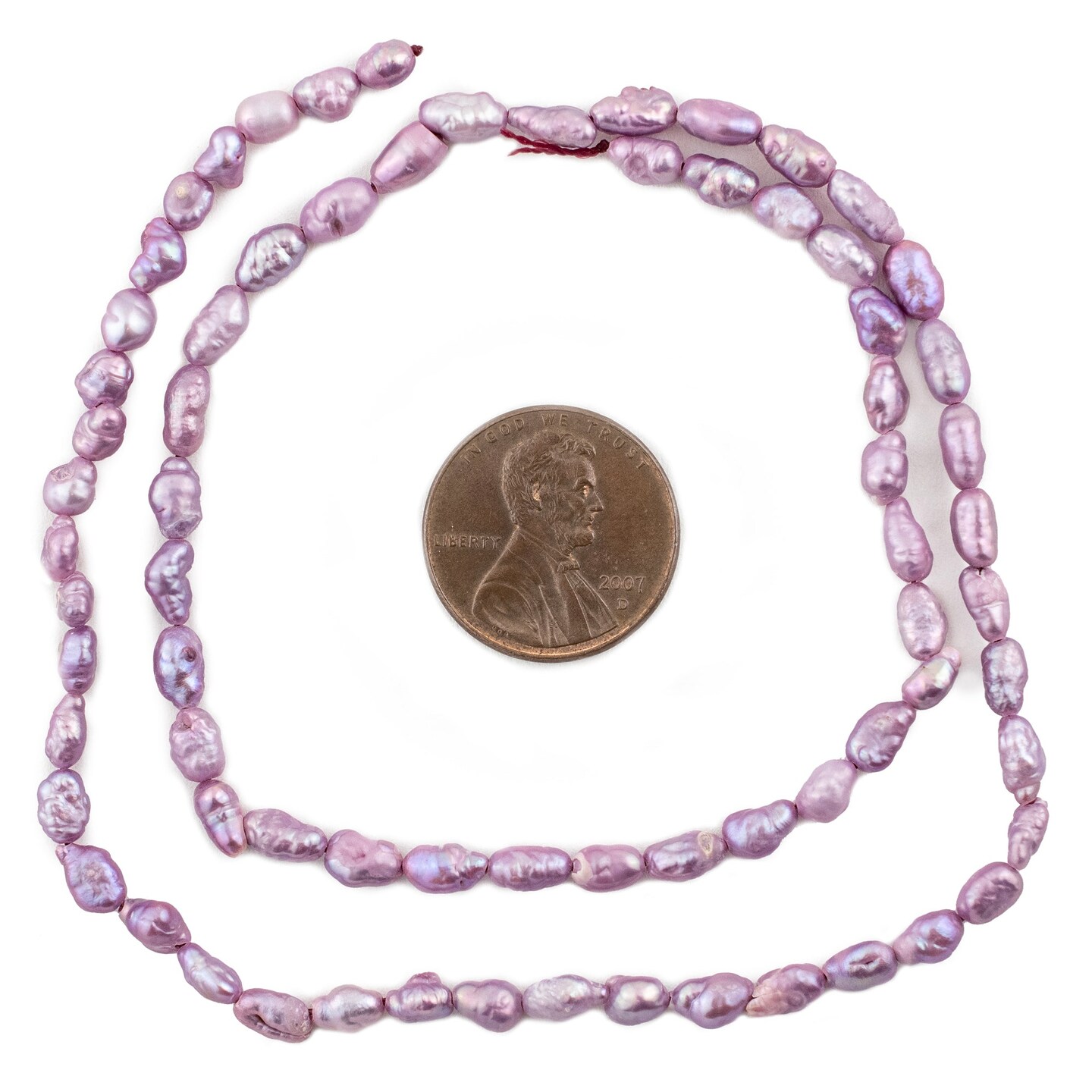 The Bead Chest Vintage Japanese Rice Pearl Beads: Authentic Craft Beading Supplies | Purple | Full Strand
