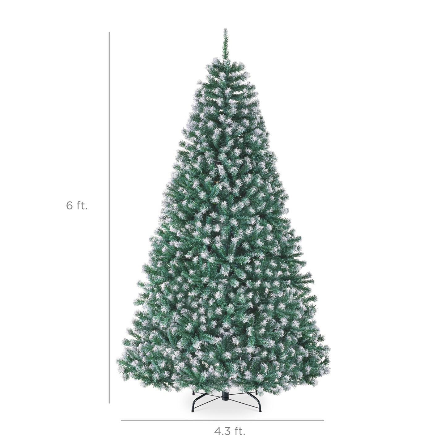 Best Choice Products Artificial Frosted Christmas Tree, Premium Unlit Spruce Design, Dense Branches – Blue Spruce