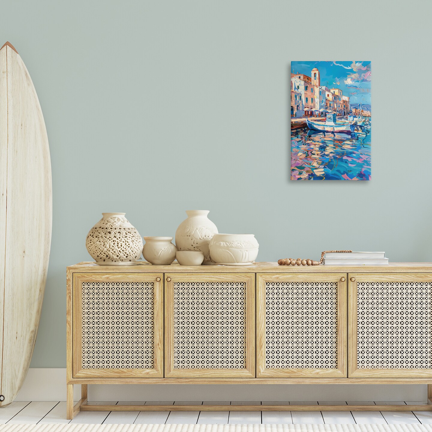 Stupell Industries Coastal City Harbor Canvas Design by LSR Design Studio