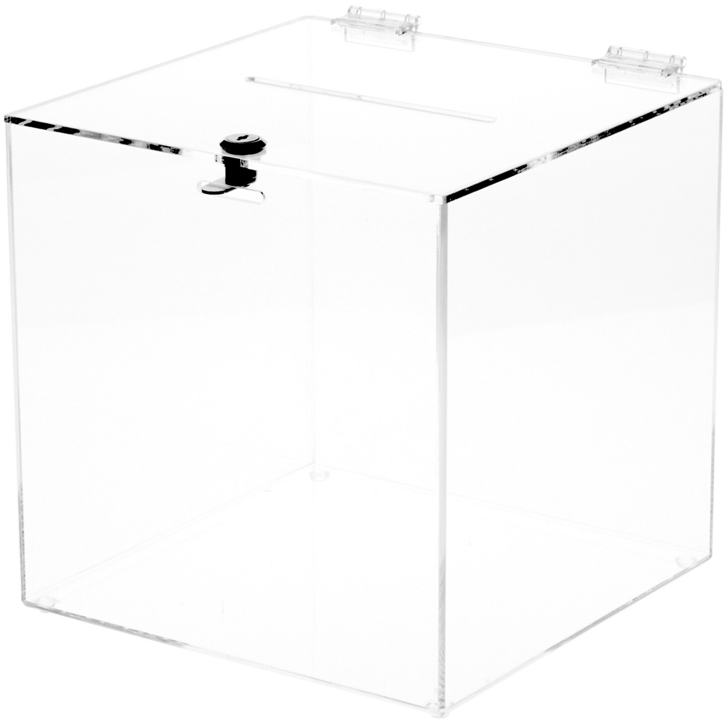 Plymor Clear Acrylic Locking Ballot / Collection / Donation Box