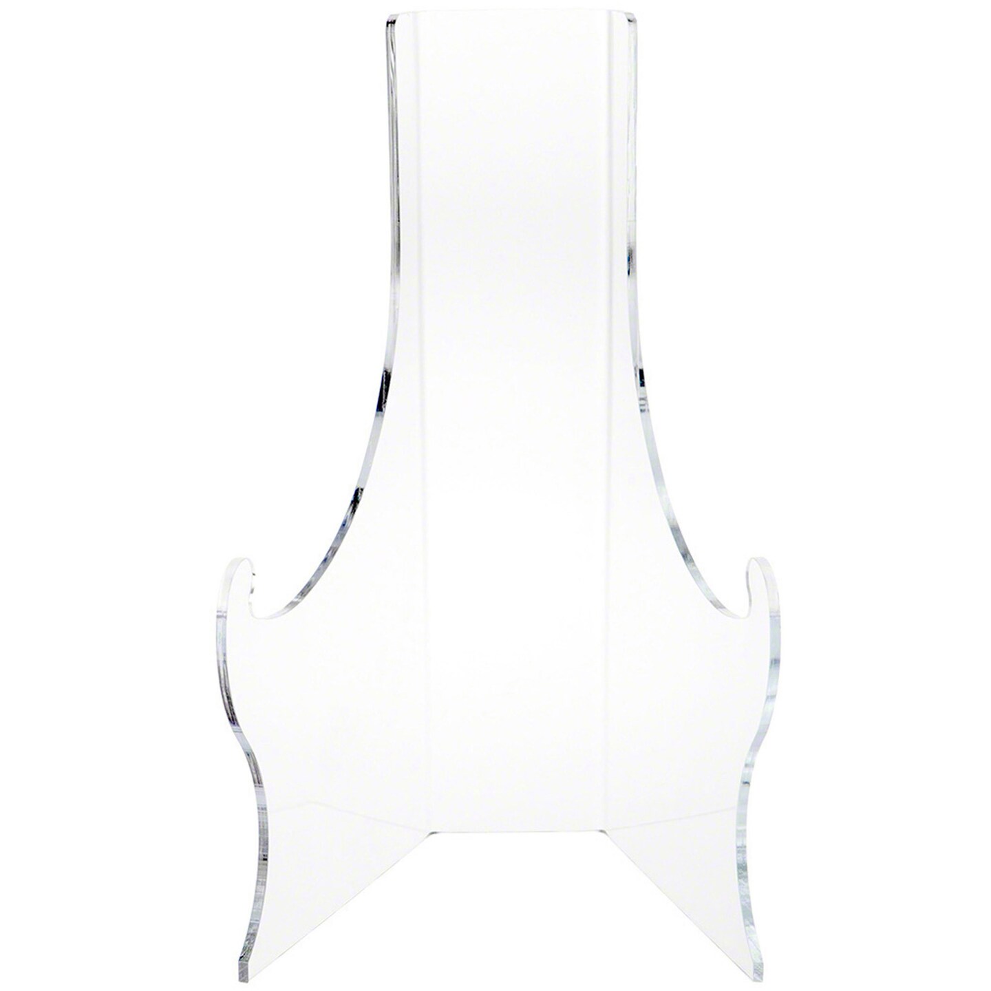 Plymor Clear Acrylic Elevated Flat Back Easel with Deep Support Ledges, 16.75&#x22; H x 10&#x22; W x 9.75&#x22; D