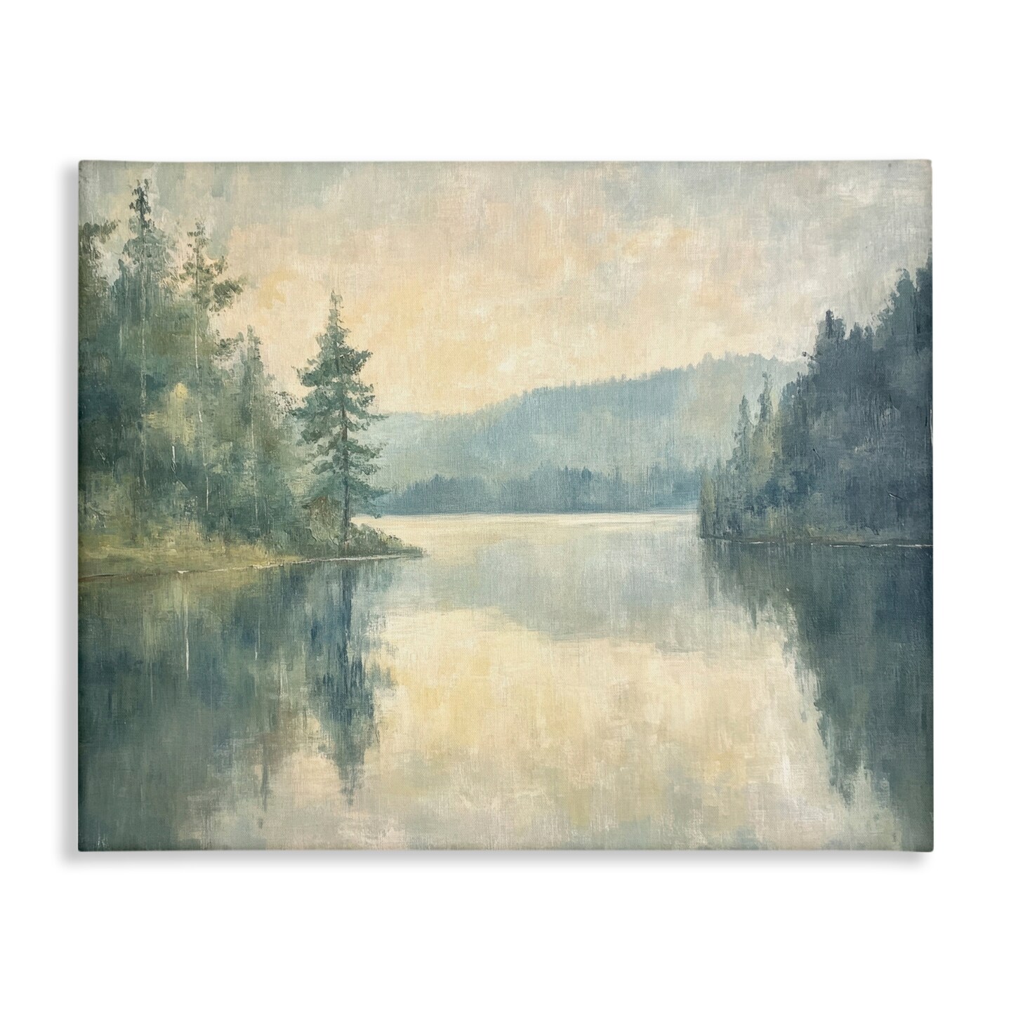Stupell Industries Mountain's Reflection Landscape Canvas Design by Petal Prints Design