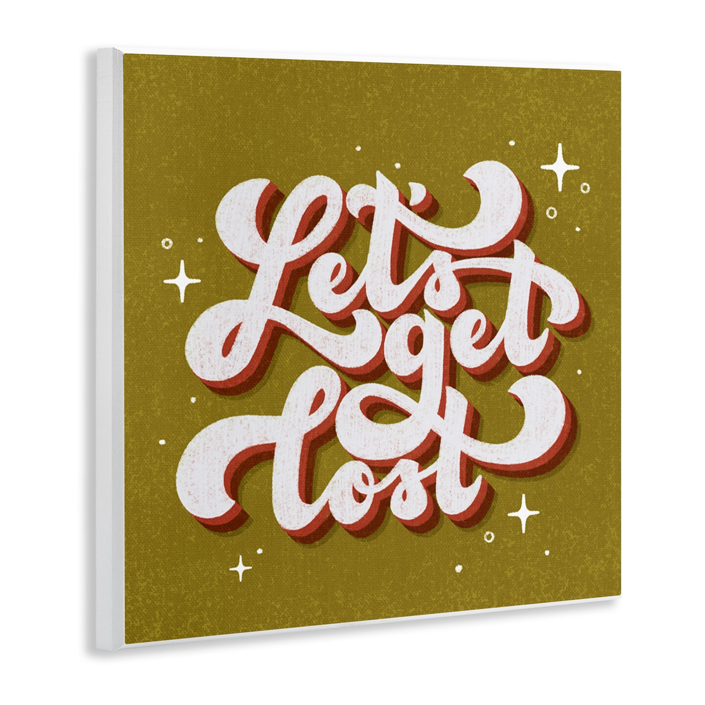 Stupell Industries Let's Get Lost Retro Lettering Wall Plaque Design by Sarah Hickman