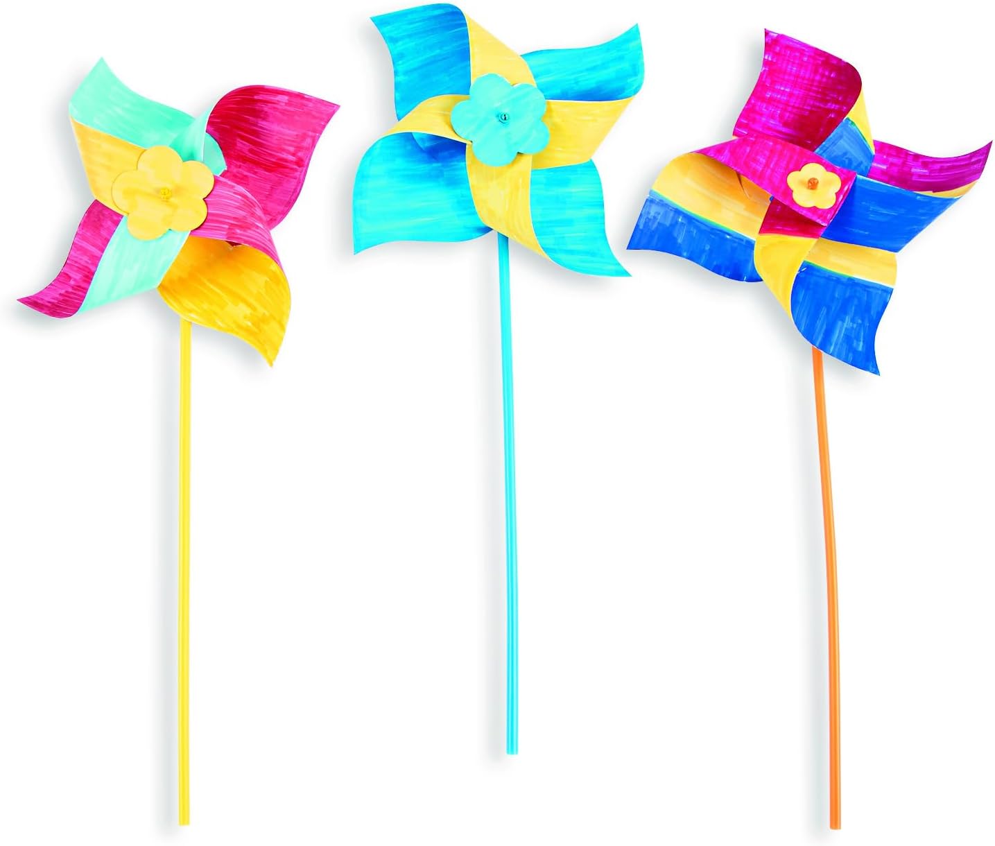 DIY Jumbo Pinwheels - Bulk Set of 24 White pinwheels - Color Your Own Crafts - Great for Summer