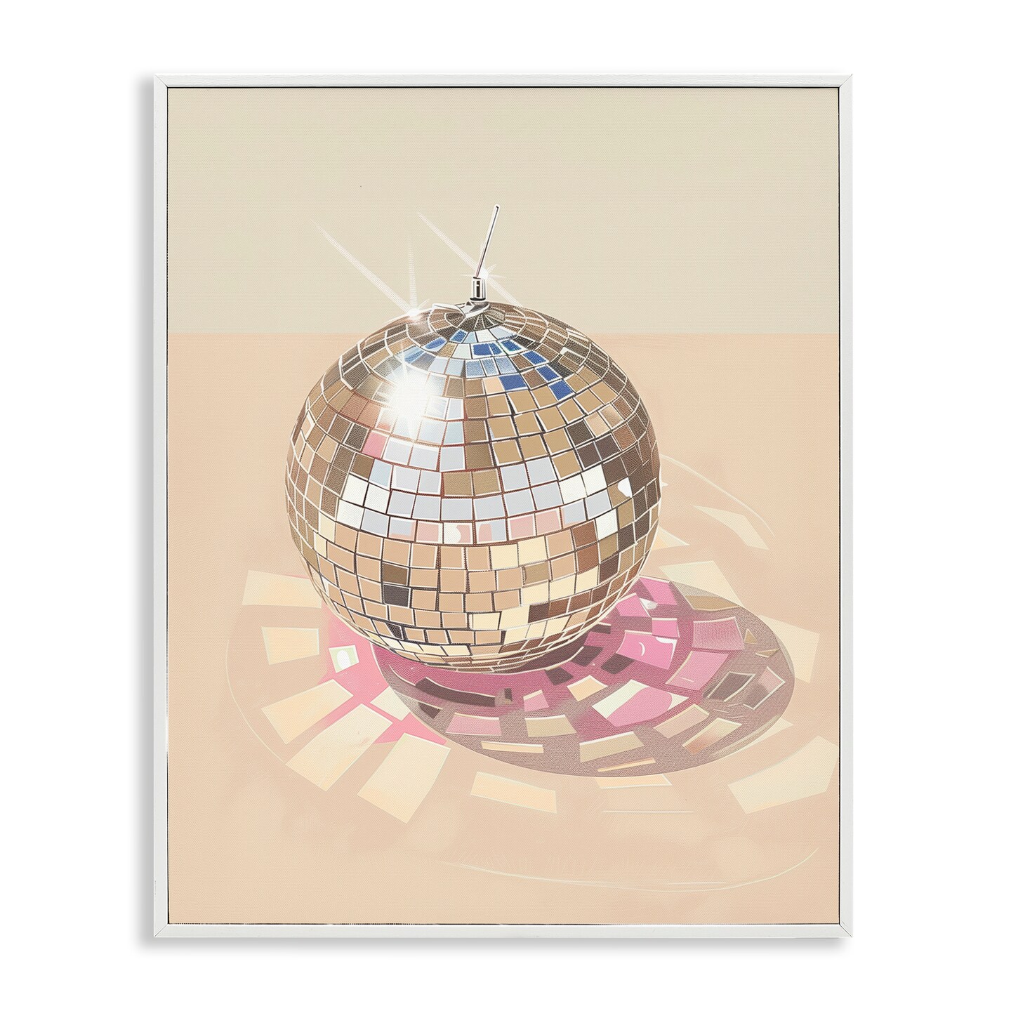 Stupell Industries Dazzling Disco Ball Refraction Framed Giclee Design by Arlington Prints
