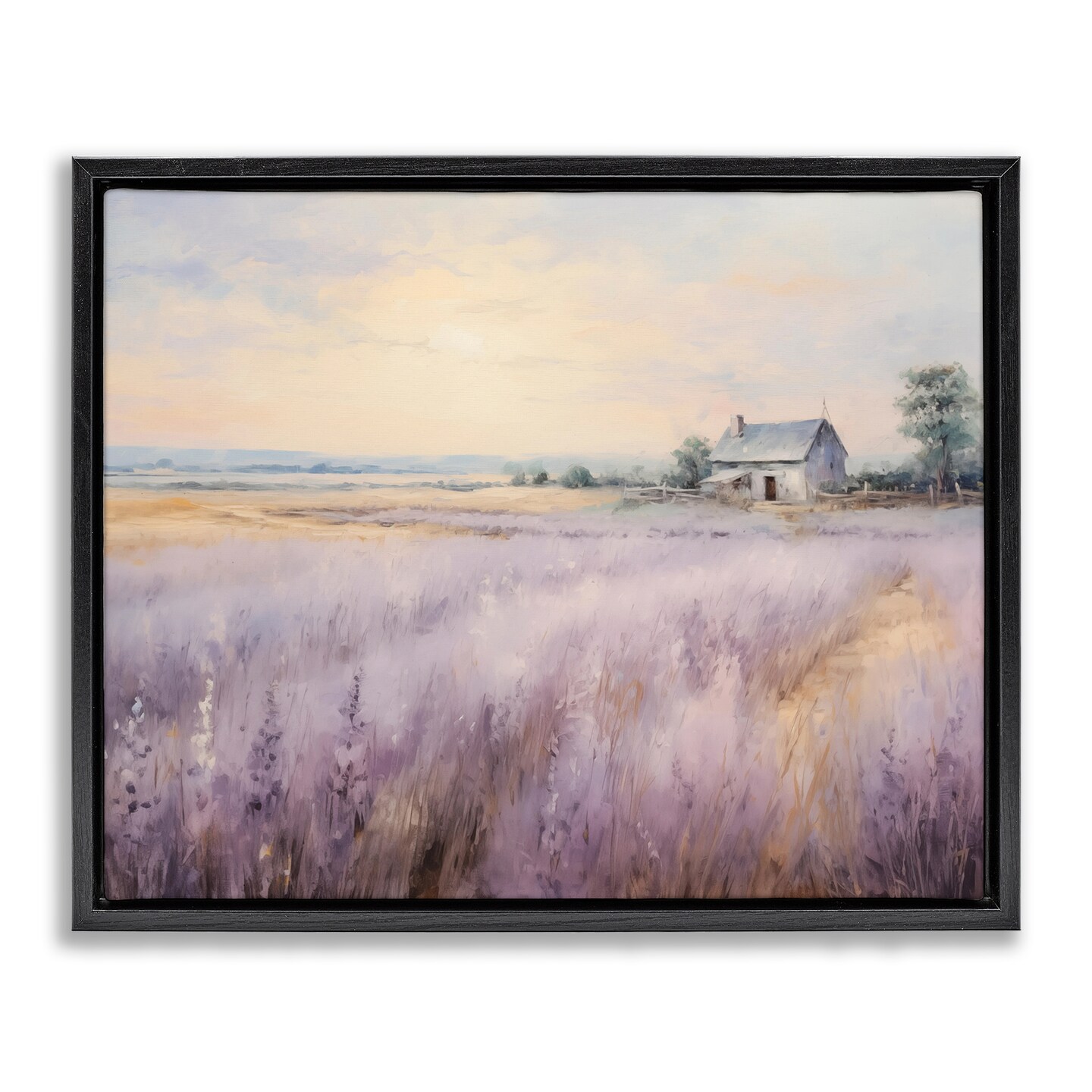 Stupell Industries Lavender Farm Fields Floating Frame Design by Arlington Prints