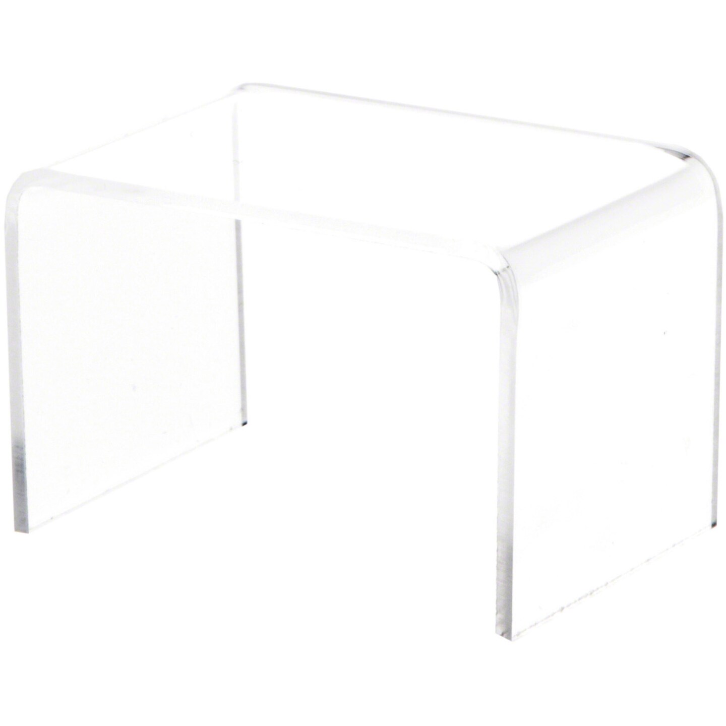 Plymor Clear Acrylic Rectangular Display Riser, 2&#x22; H x 3&#x22; W x 2&#x22; D (1/8&#x22; thick)