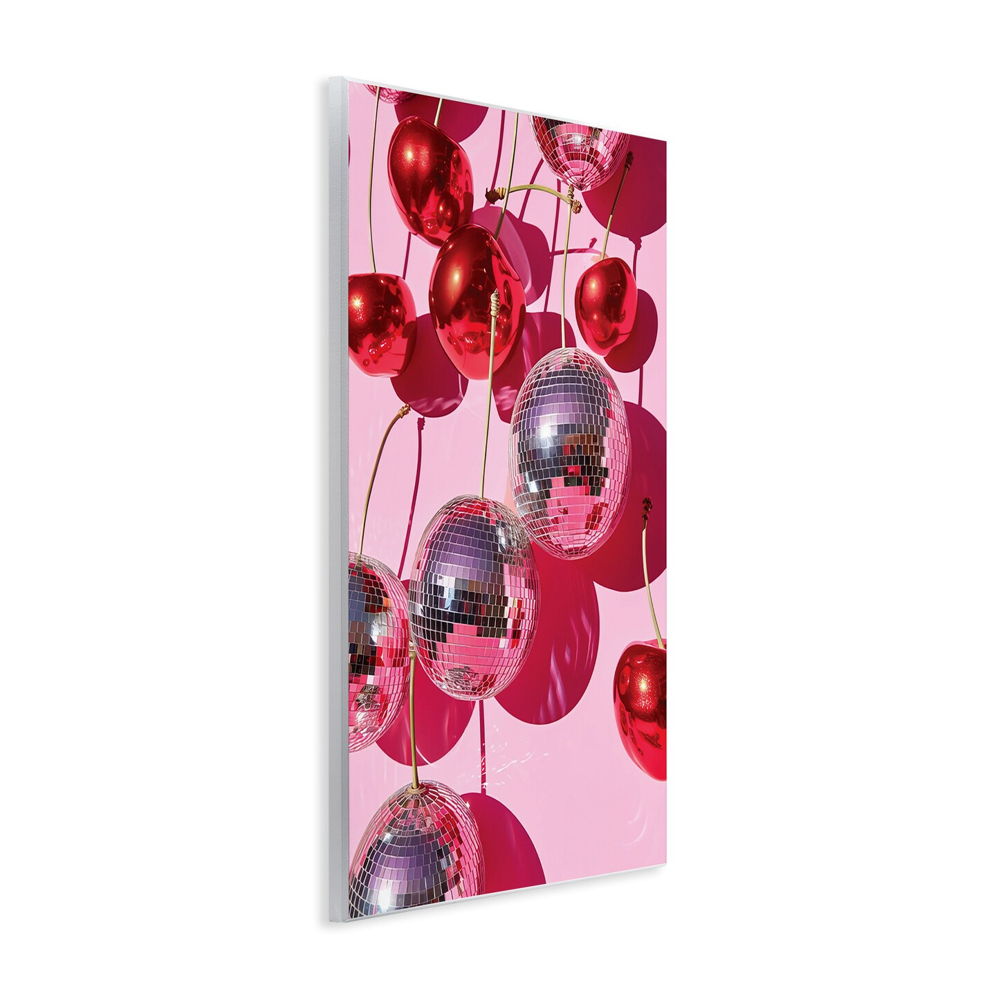 Stupell Industries Cherry Disco Fruits Wall Plaque Design by LSR Design Studio
