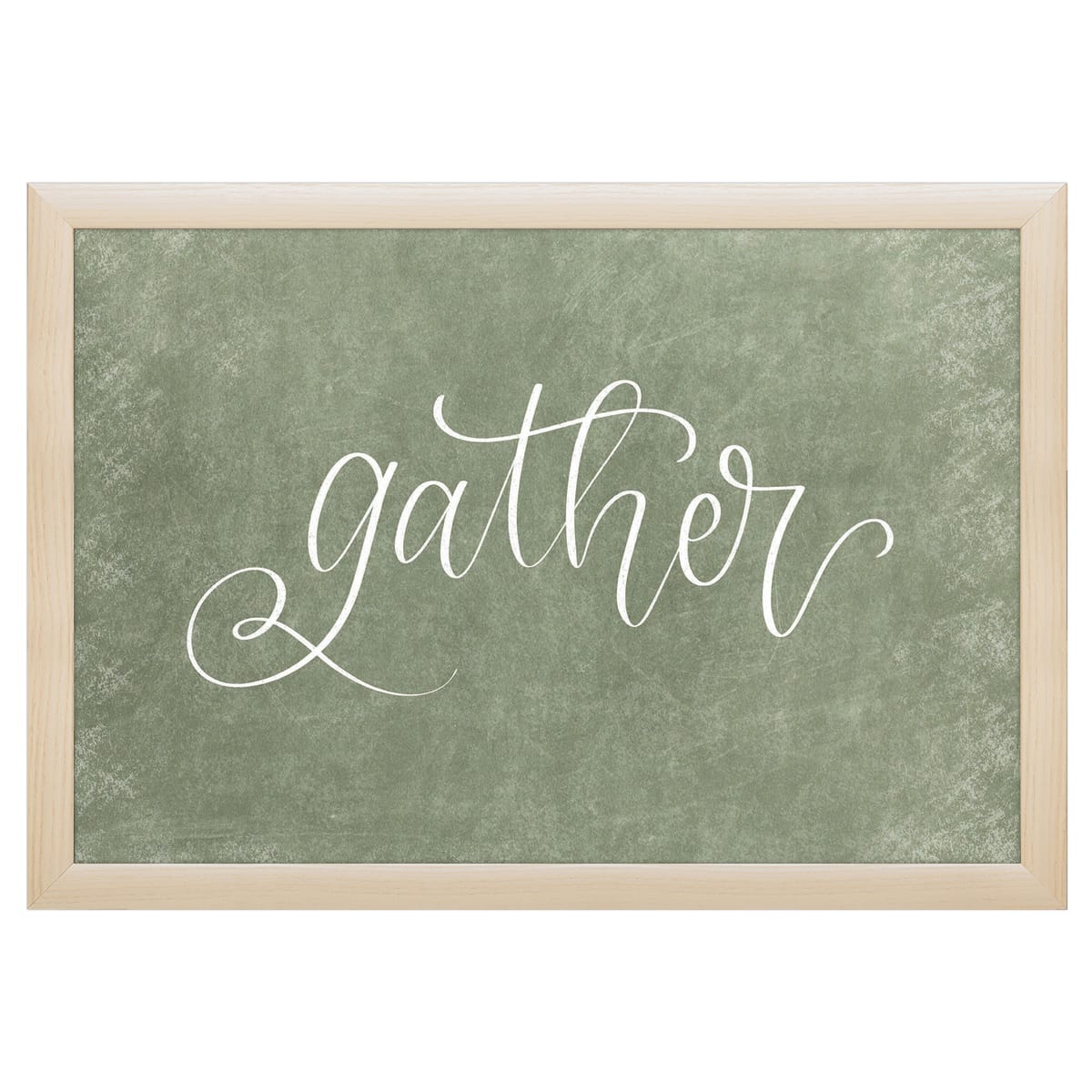 12" x 16" Gather Framed Wall Art, Contemporary Inspirational Home Décor, Glass Facing and Hanging Hardware Included