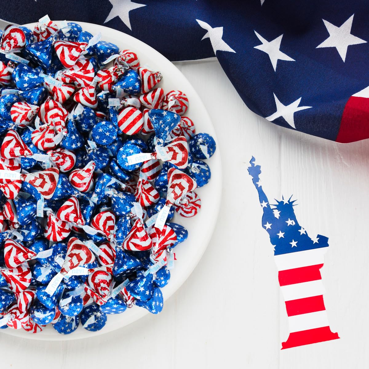 2lb Candy Individually Wrapped, Perfect Fourth of July Red White and Blue
