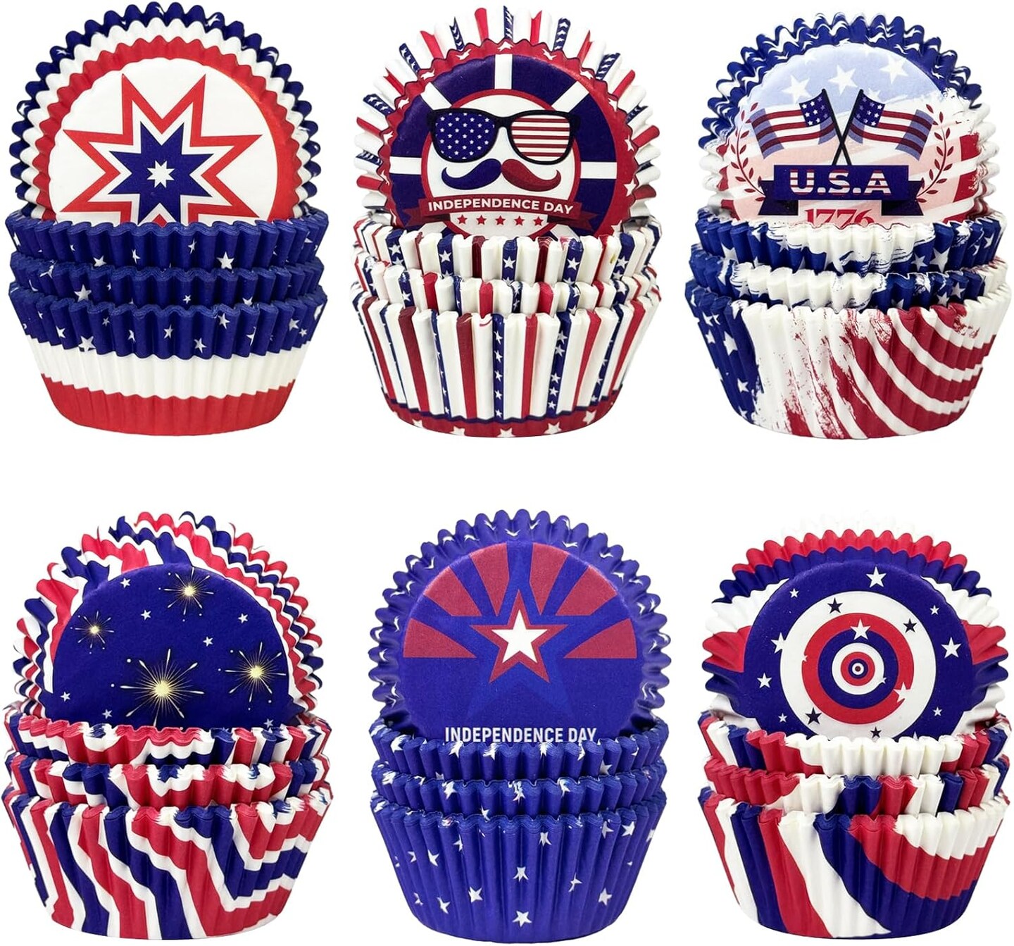 300-Count Independence Day Standard Cupcake Liners Cupcake Cups