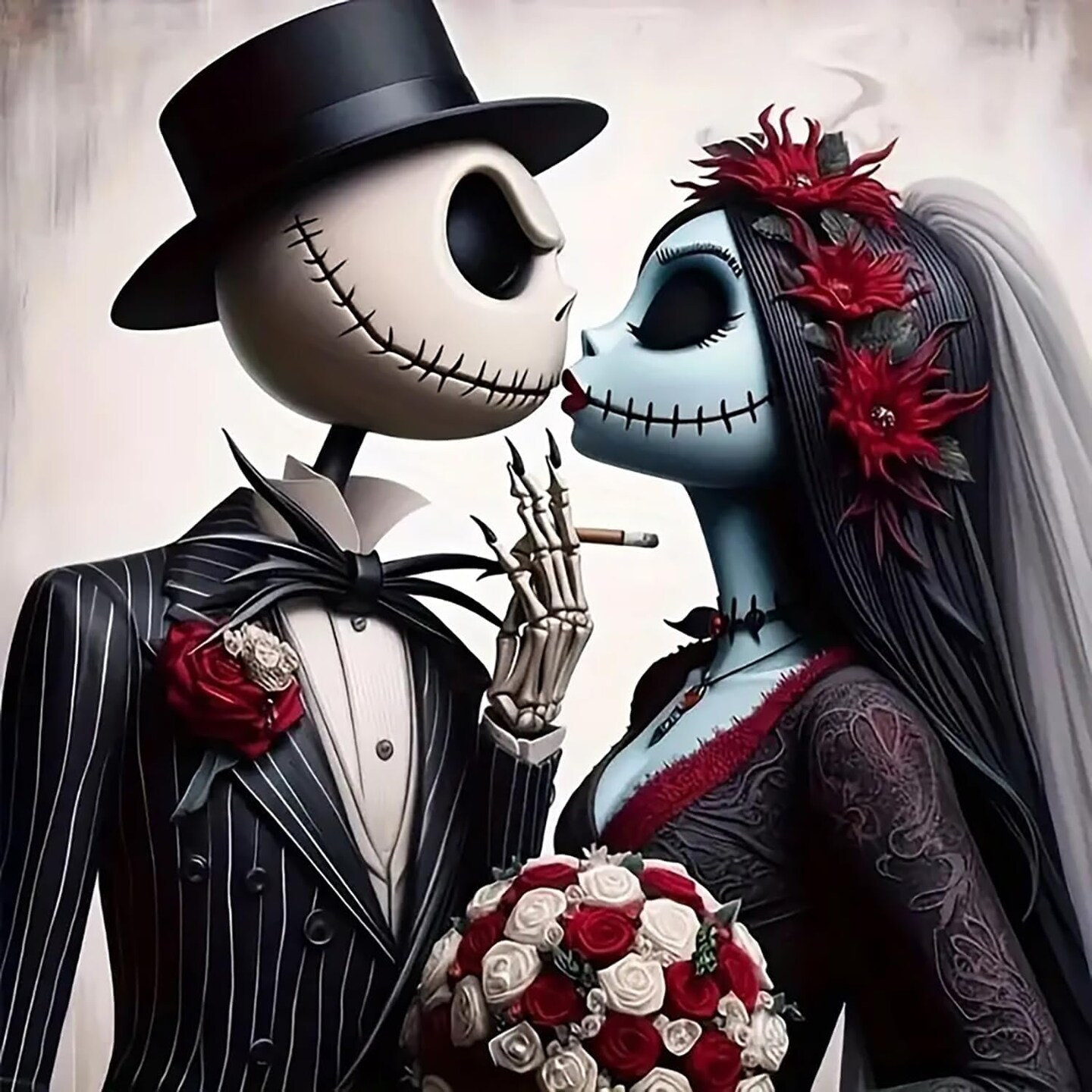 5D Jack and Sally Halloween Diamond Painting Kits