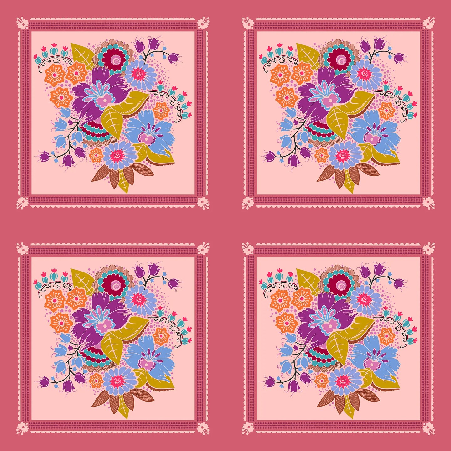 Fabric Anna Maria Textiles Glow Square Dance Allegory by the Quarter Yard AMT144-23L