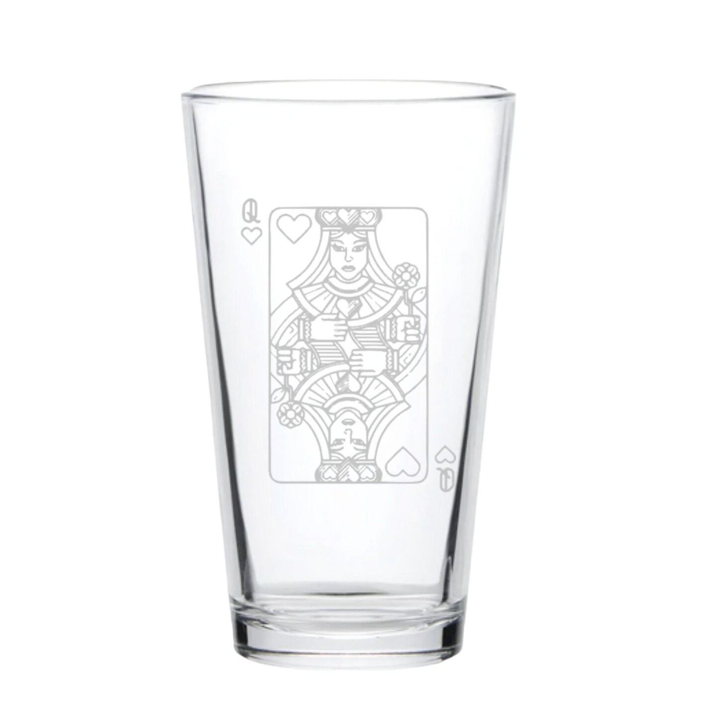 16oz Beer Mug - Queen of Hearts