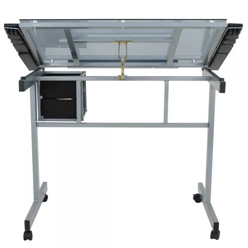 Adjustable Drafting Table with Drawers &#x2013; Artist Art Desk for Drawing &#x26; Crafts