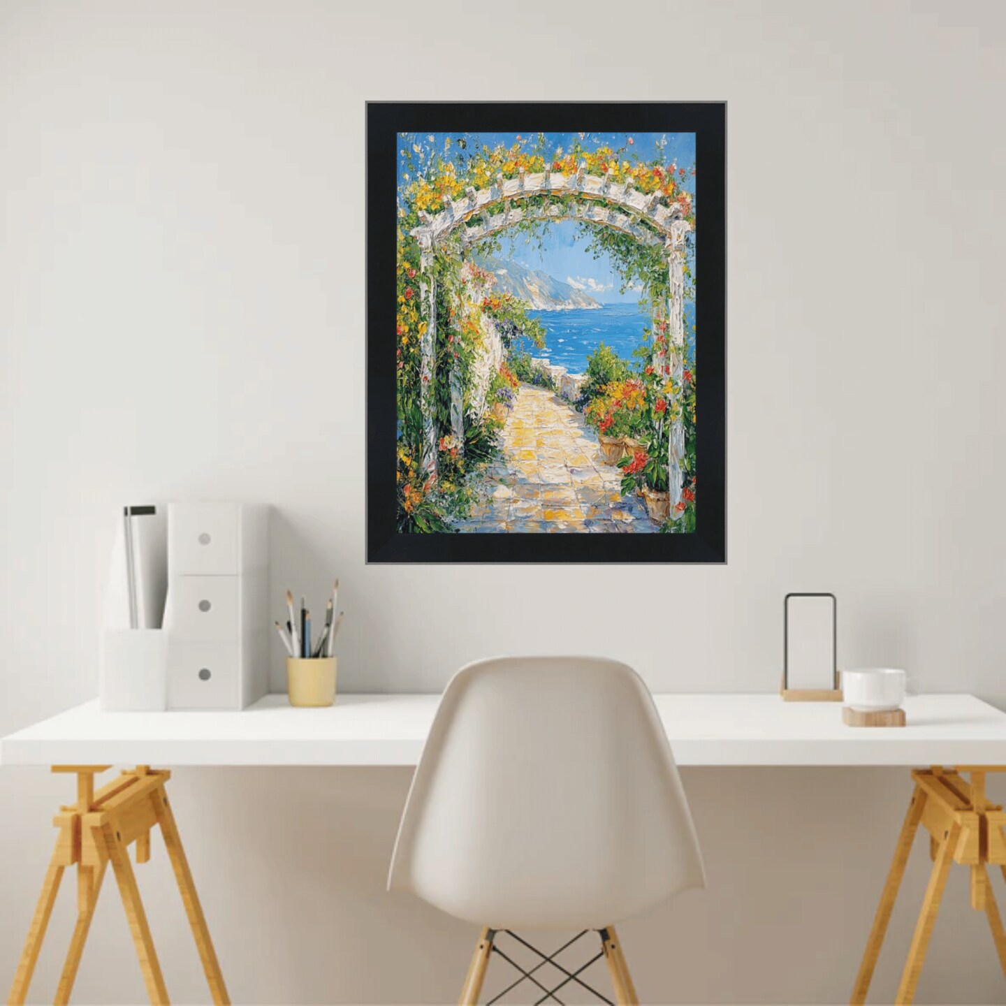 Simple Flat Matte Black Wood Picture Frame 14x18 frame