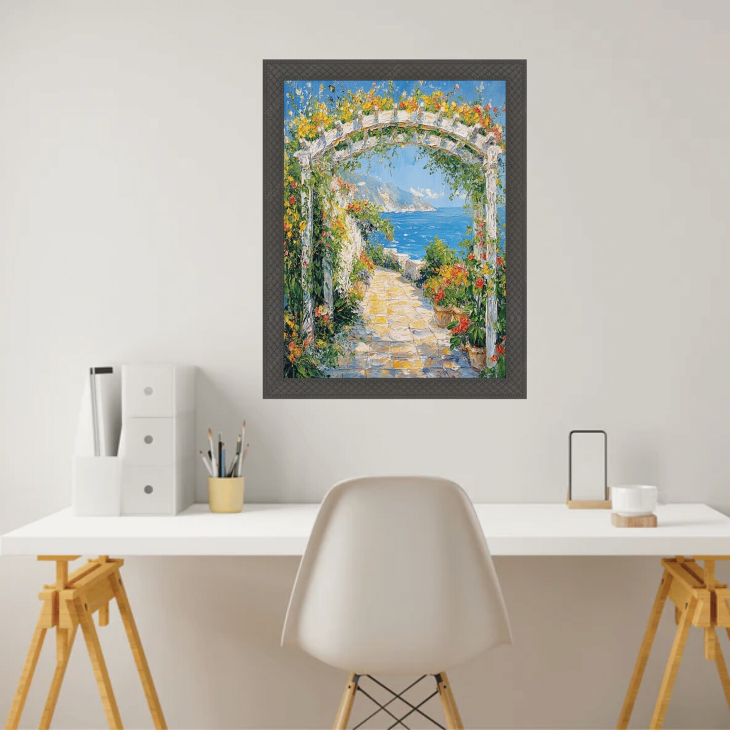 Cris Cross Cathedral Gothic Black Picture Frame 20x24 frame
