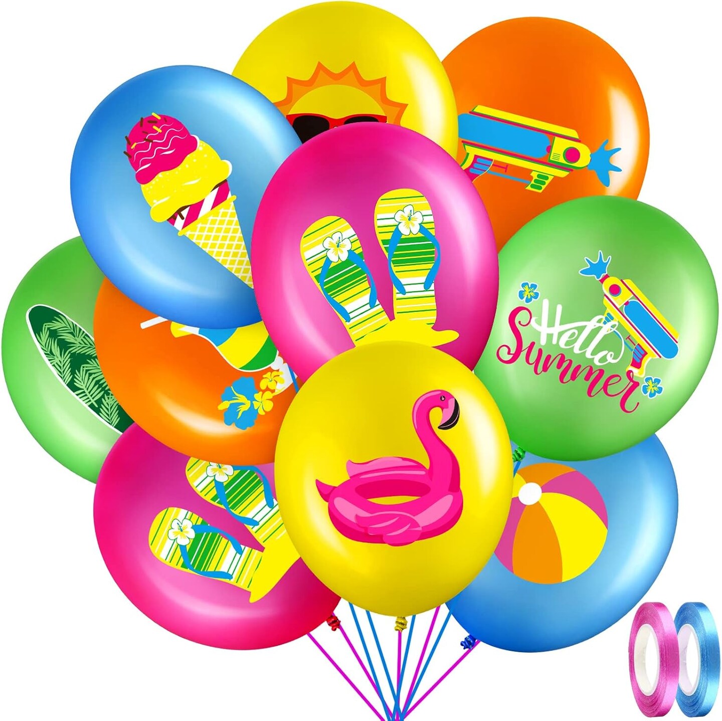 50 Pcs Summer Theme Party Balloons