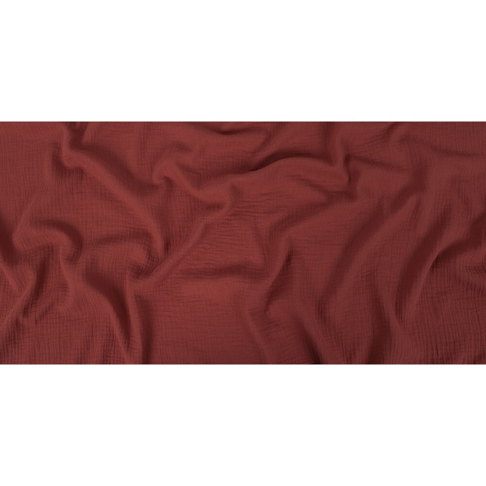 1 Yard Rosewood Double Cotton Gauze Fabric Lightweight Soft Breathable Summer Material 50 inch Width