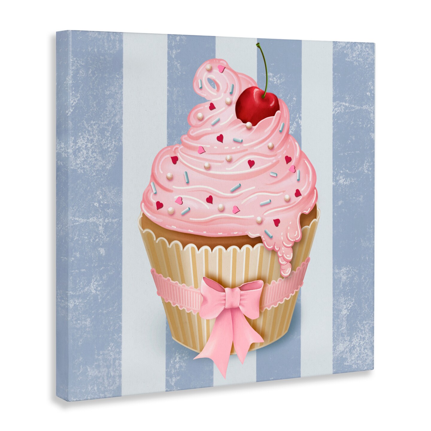 Stupell Industries Pastel Cupcake with Bow Canvas, design by Lori Mosley