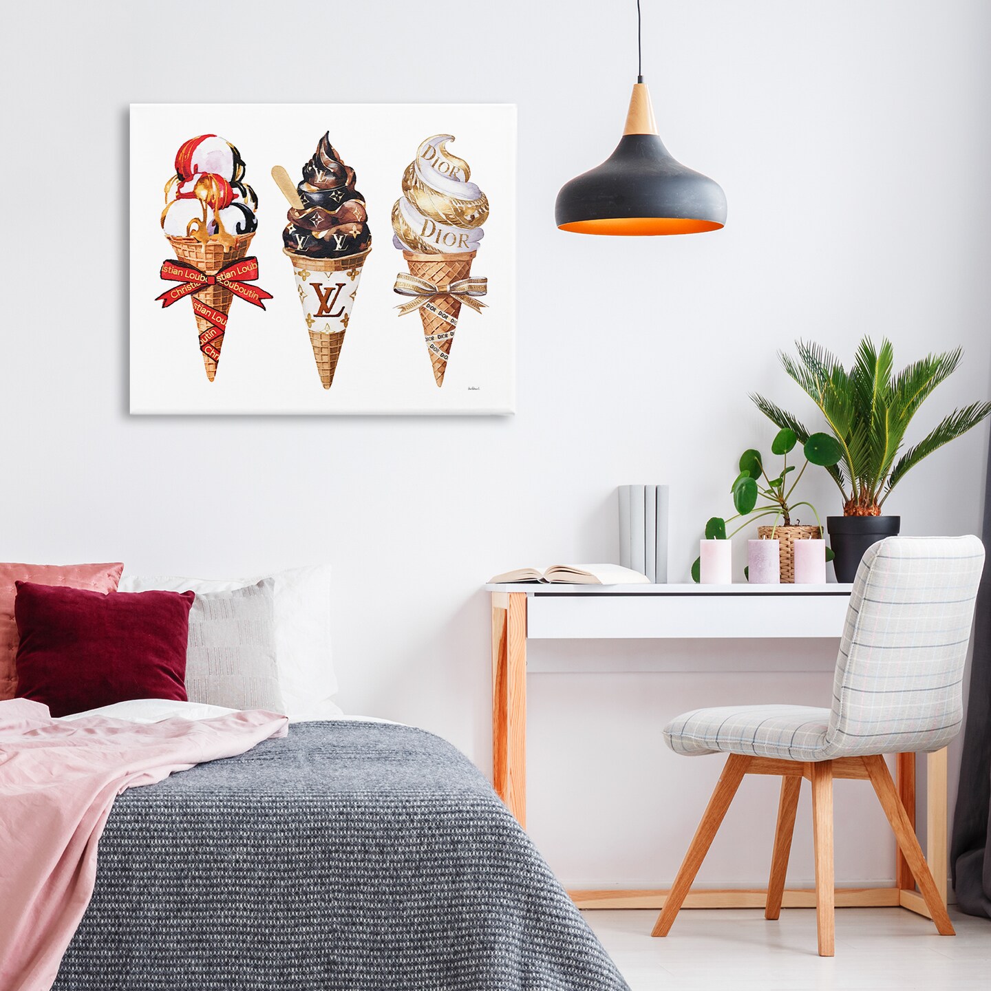 Stupell Industries Luxury Gourmet Ice Cream Canvas, design by