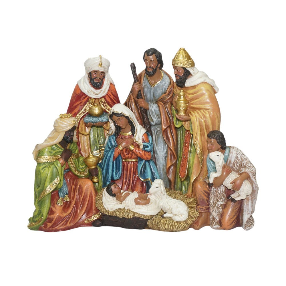 8&#x22; African American Holy Family Nativity Scene with Wise Men &#x2013; Inclusive Christmas Decor