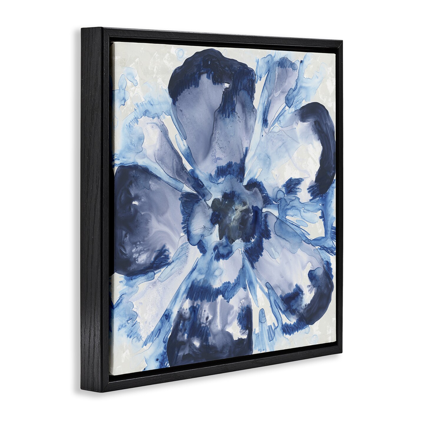 Stupell Industries Blue Glass Flower Floating Frame, design by June Erica Vess