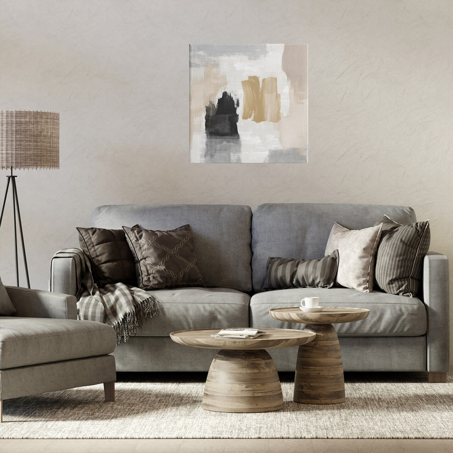 Stupell Industries Brushed Pastel Soft Abstract Canvas, design by Amber Sterling