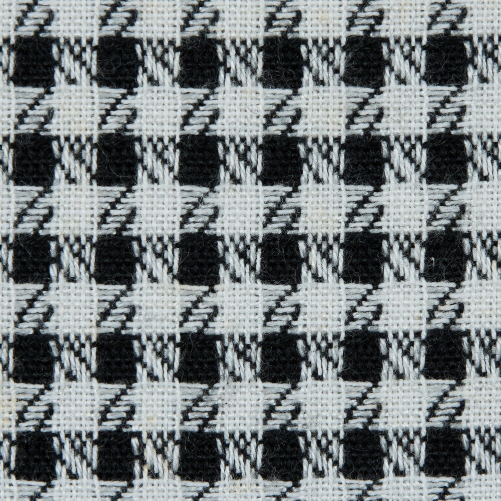 1 Yard Black &#x26; White Double Faced Woven Cotton Blend Fabric