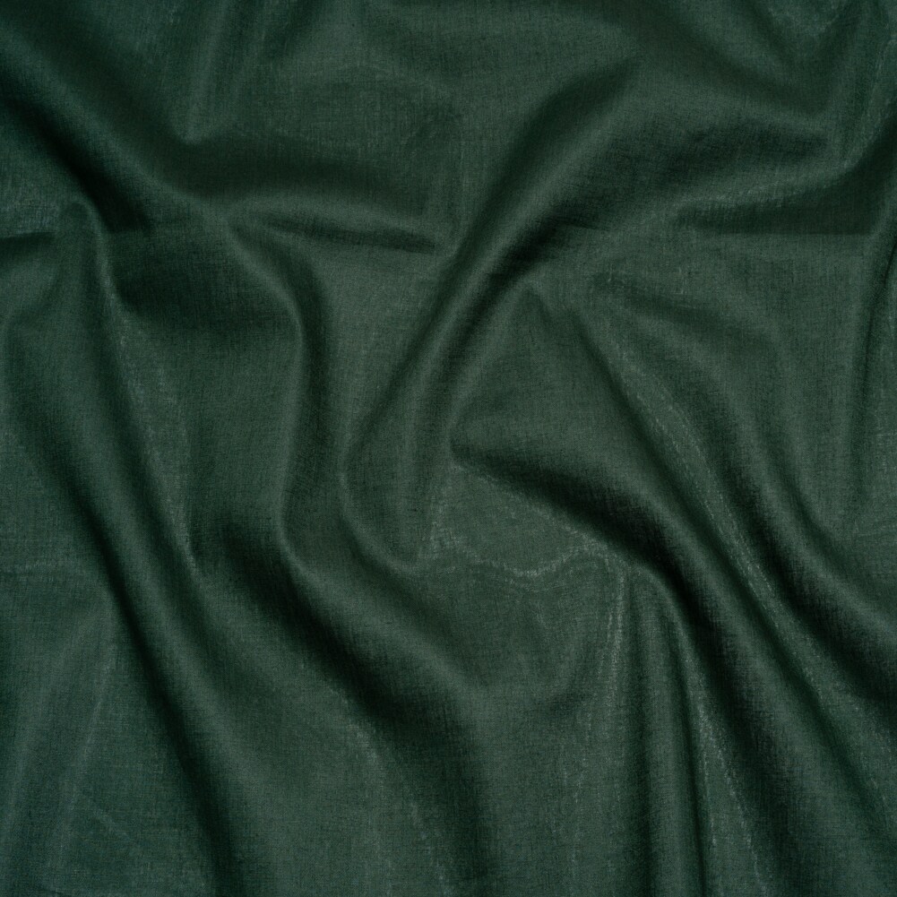 1 Yard Hunter Green Mercerized Organic Egyptian Cotton Voile Sustainable Solid Fabric 57 inch Width