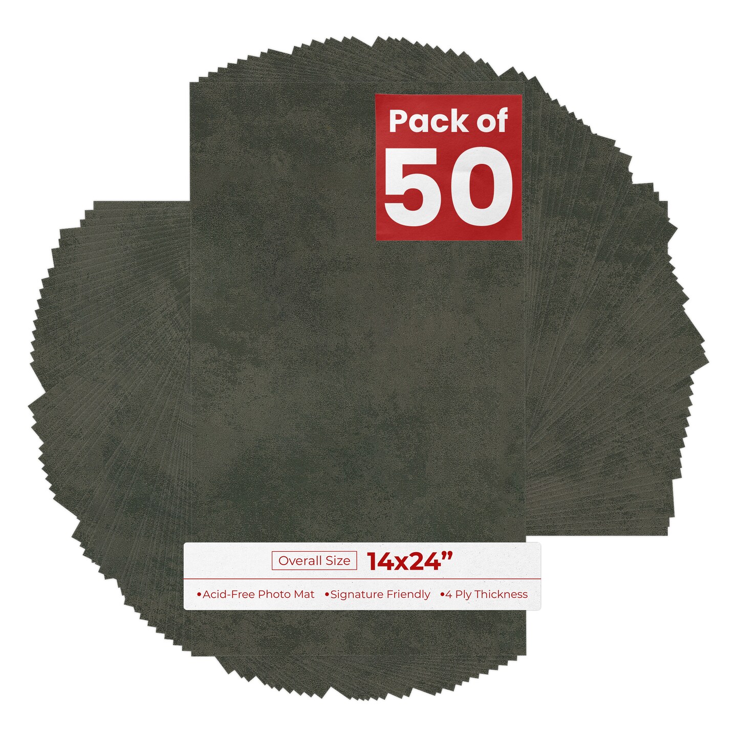 Earthen Gray 14x24 Uncut Mat Board - Blank Sheets, No Opening, Color ...