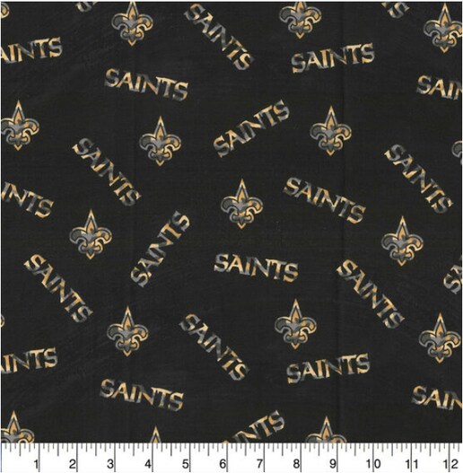 Licensed NFL New Orleans Saints Camo Logo Cotton 70371D Fabric by the Yard