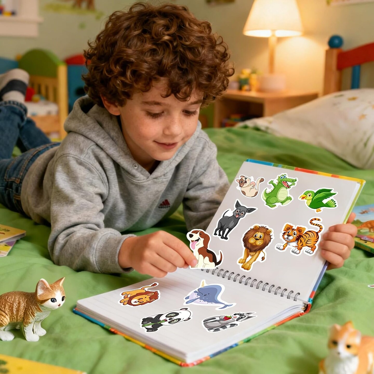 100PCS Cute Animal Stickers for Kids – Waterproof Vinyl Water Bottle, Laptop & Scrapbook Stickers for Classroom Rewards, Crafts, Party Favors & Teacher Prizes