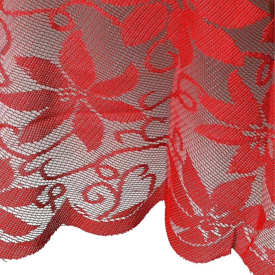 Round Lace Tablecloth for Christmas Holiday Party Home Table Cover Décor 72”