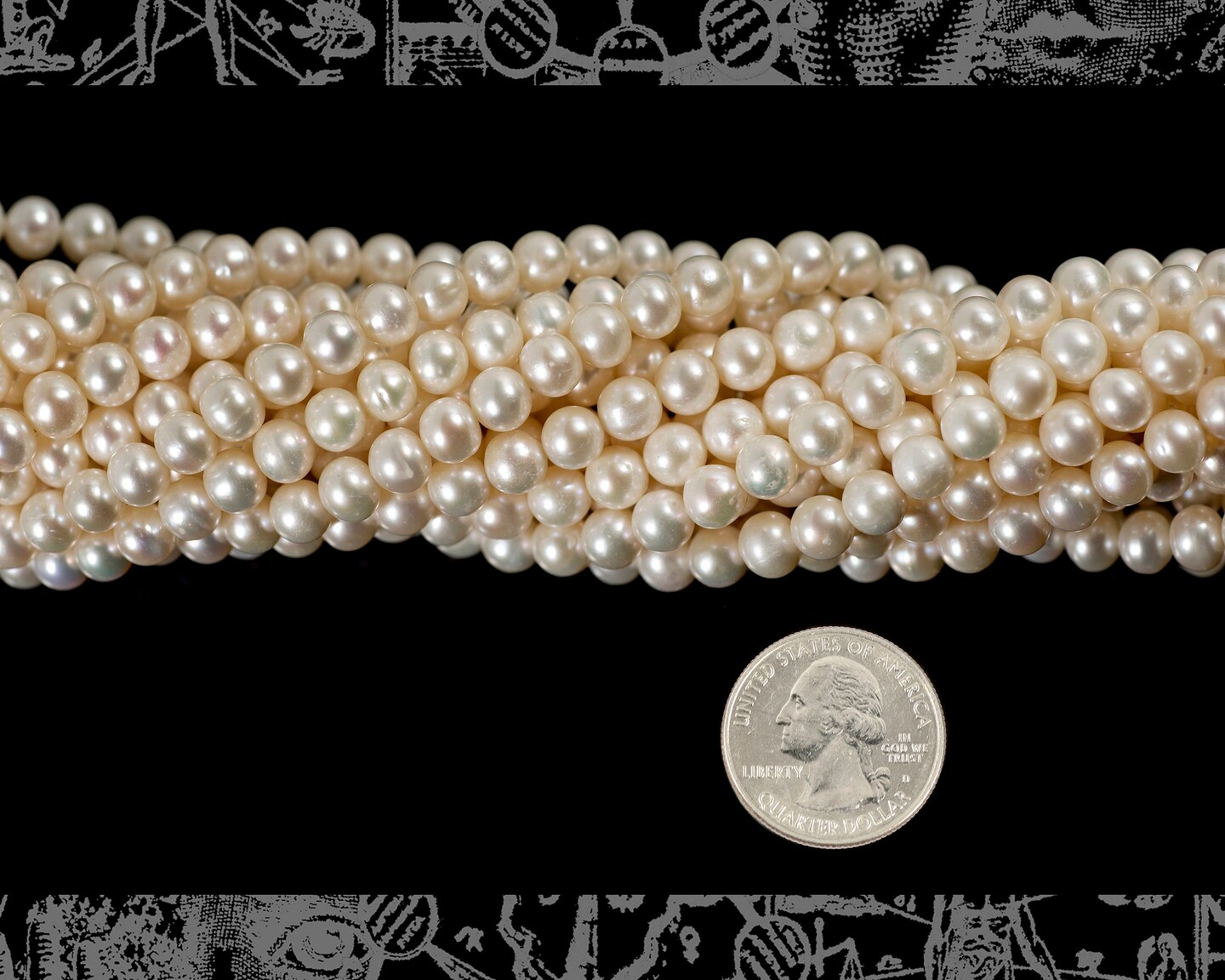 6.5mm Cream Freshwater Pearls - XXX - Pearl11