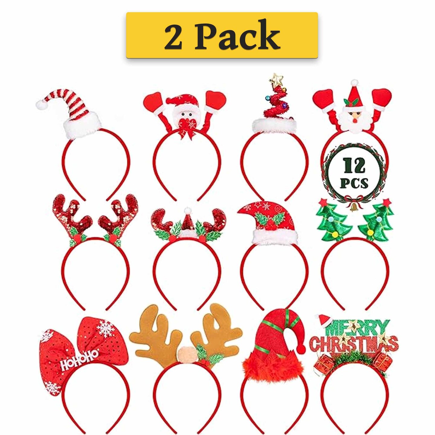 Christmas Headbands Felt Xmas Head Topper