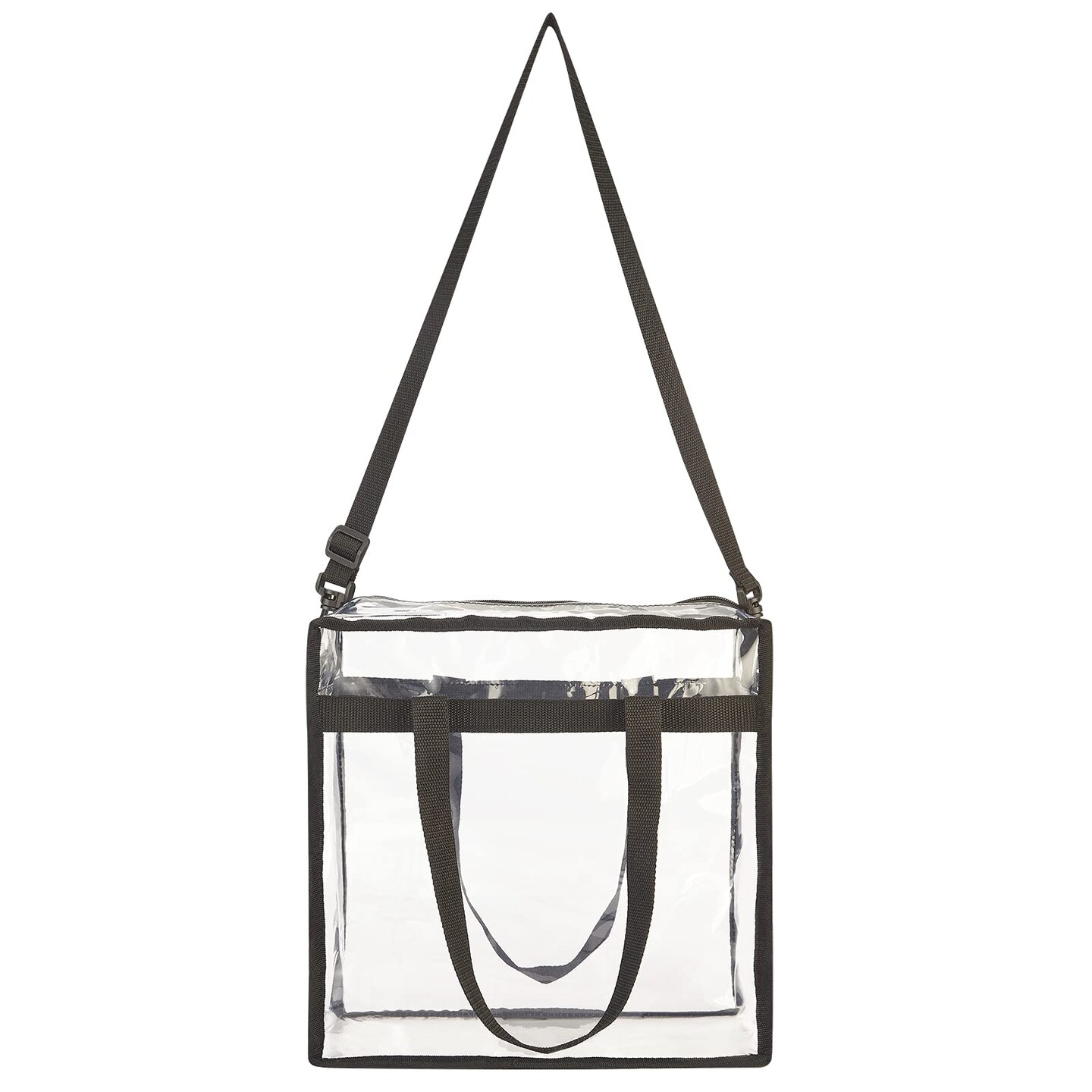Clear Tote Bag Stadium Security Approved, See Through Clear Handbag Purse Bag for Work, Beach, Stadium, Makeup, Cosmetics