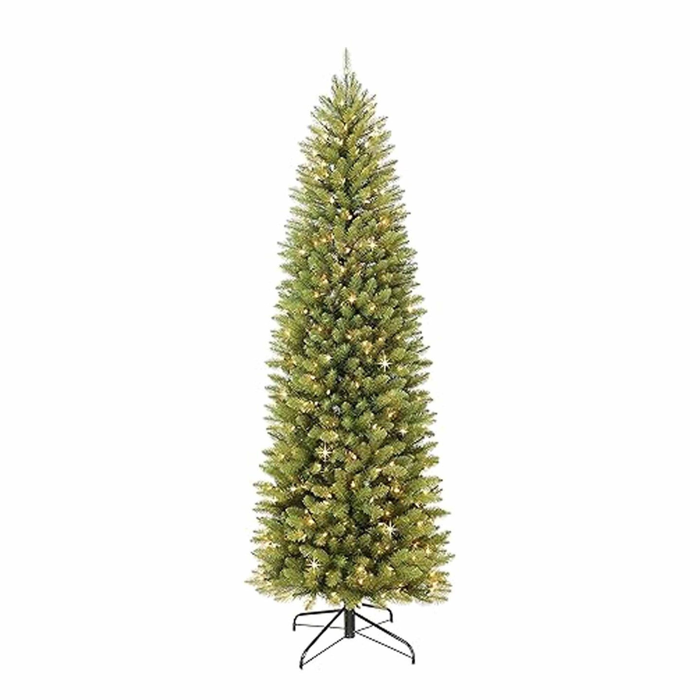 Puleo International Pre Lit Fraser Fir Pencil Artificial Christmas Tree