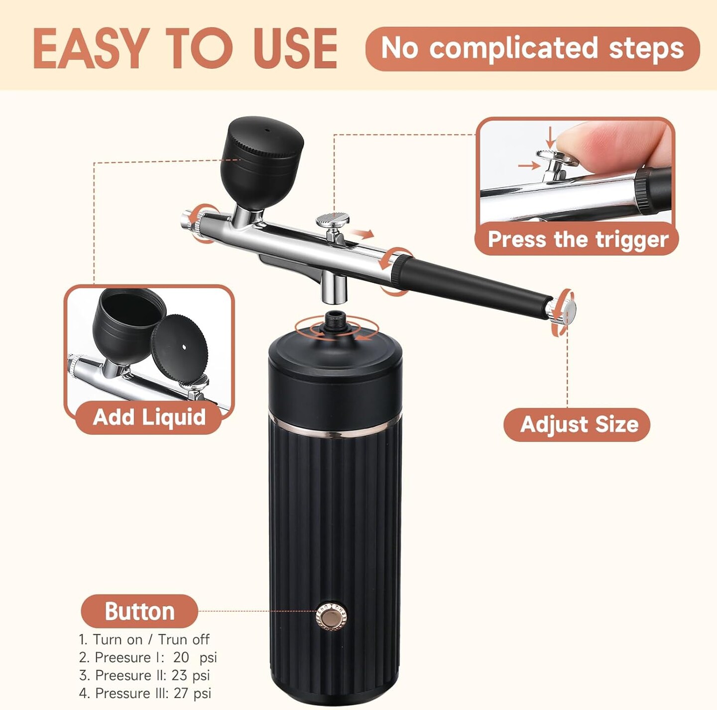 Cordless Airbrush Kit Rechargeable Airbrush Compressor