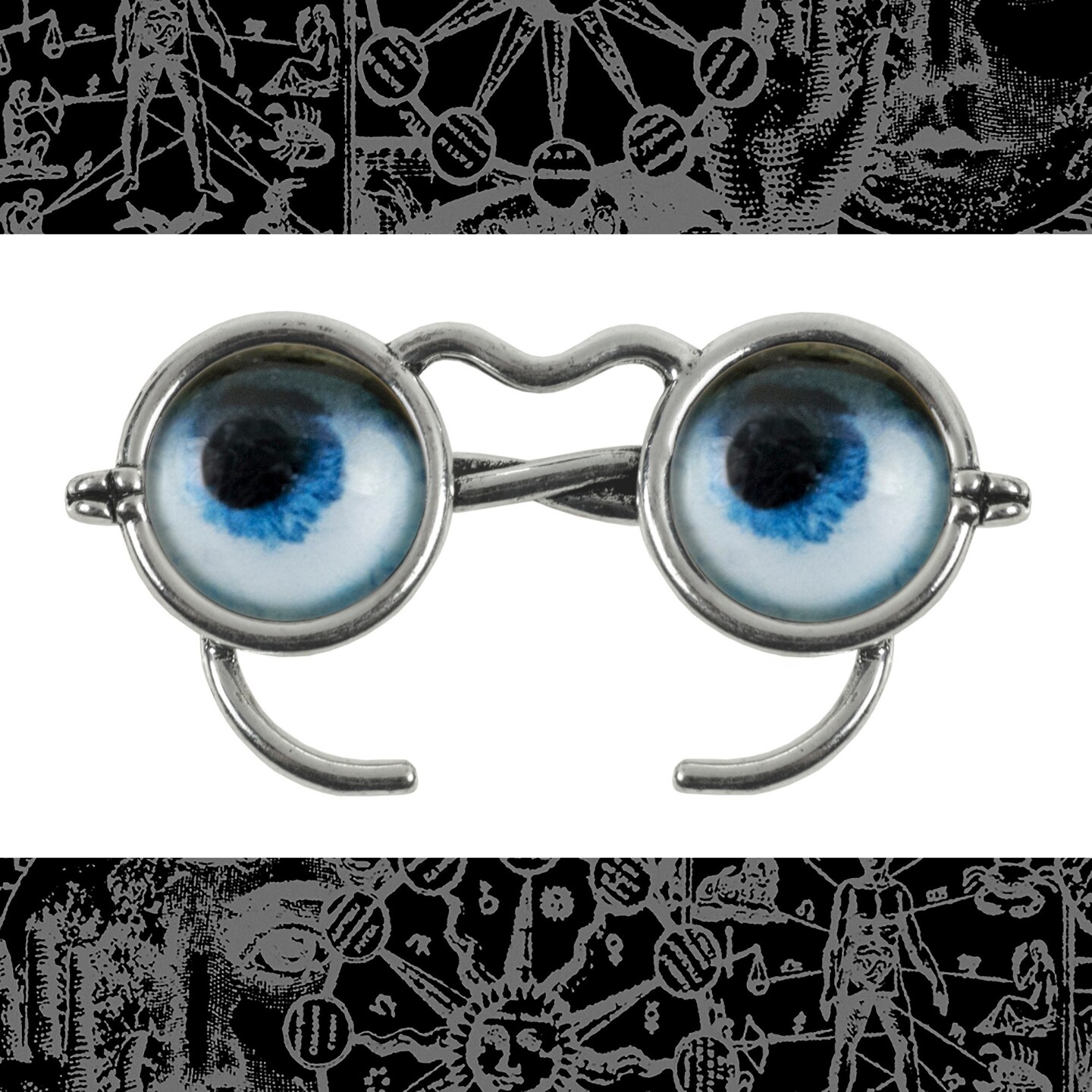 12mm Two Tone Blue Eye Cabochons - Set of Two - CAB41