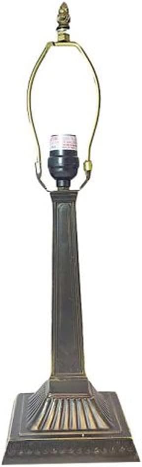 Large Mission Table Lamp Base Zinc Alloy - Antique Bronze Finish 18.75&#x22; Tall