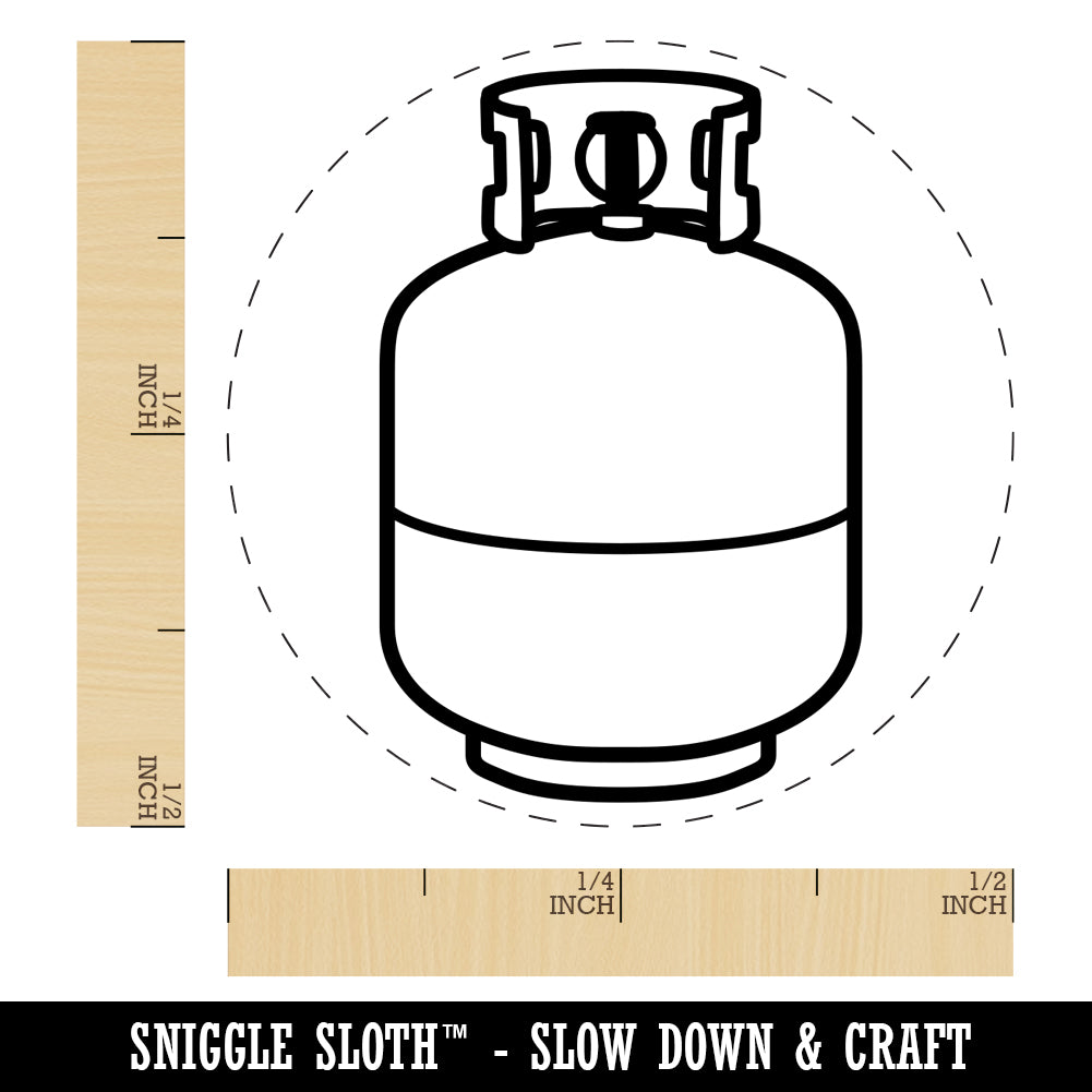 Propane Gas Tank BBQ Grilling Self-Inking Rubber Stamp for Stamping Crafting Planners