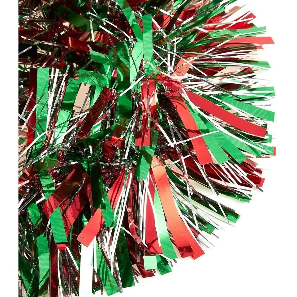 6x Christmas Sparkling Tinsel Garland for Holiday Party Hanging Decor 5.5x112&#x22;