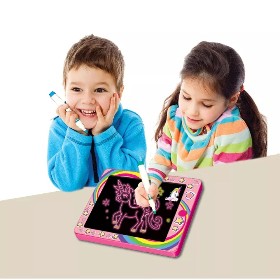 Amav Unicorn Glow Pad - Portable Unicorn Tablet-Sized Drawing Board